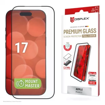 Displex Premium ekrāna aizsargs (Pilns pārklājums, 10H) Apple iPhone 17, Pilns pārklājums