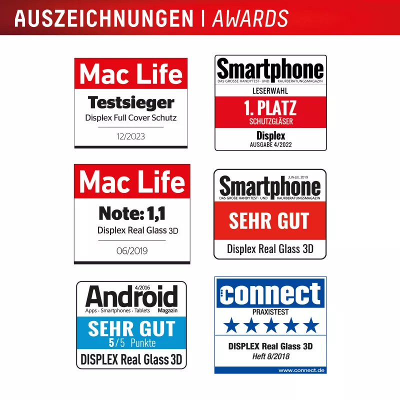 Displex iPhone 17 Pro Premium ekrāna aizsargs ar Mount Master — caurspīdīgs/melns