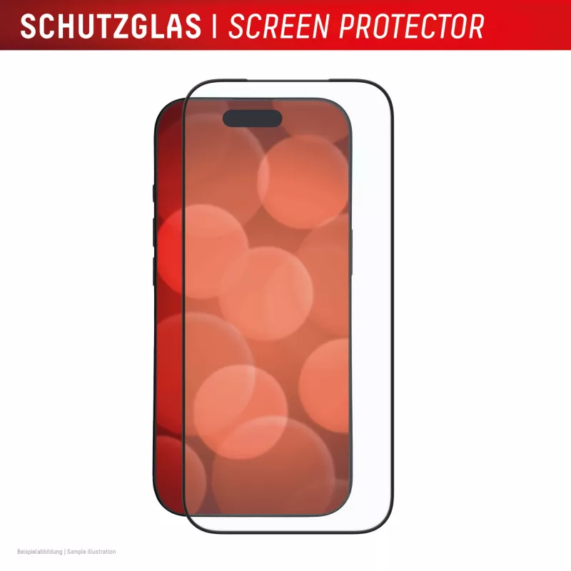 Displex iPhone 17 Pro Premium ekrāna aizsargs ar Mount Master — caurspīdīgs/melns