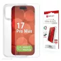 Displex rūdīts stikls un caurspīdīgs maciņš Apple iPhone 17 Pro Max — 360° aizsardzība ar EASY-ON® MountMaster