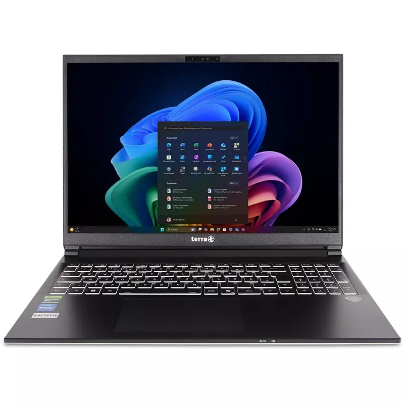 TERRA MOBILE GAMER ELITE 3A Copilot+ PC AMD Ryzen™ AI 7 350 Klēpjdators 40.6 cm (16 collu) WQXGA 32 GB DDR5-SDRAM 1 TB SSD NVIDIA GeForce RTX 5060 Wi-Fi 6E (802.11ax) Windows 11 Home German Silver