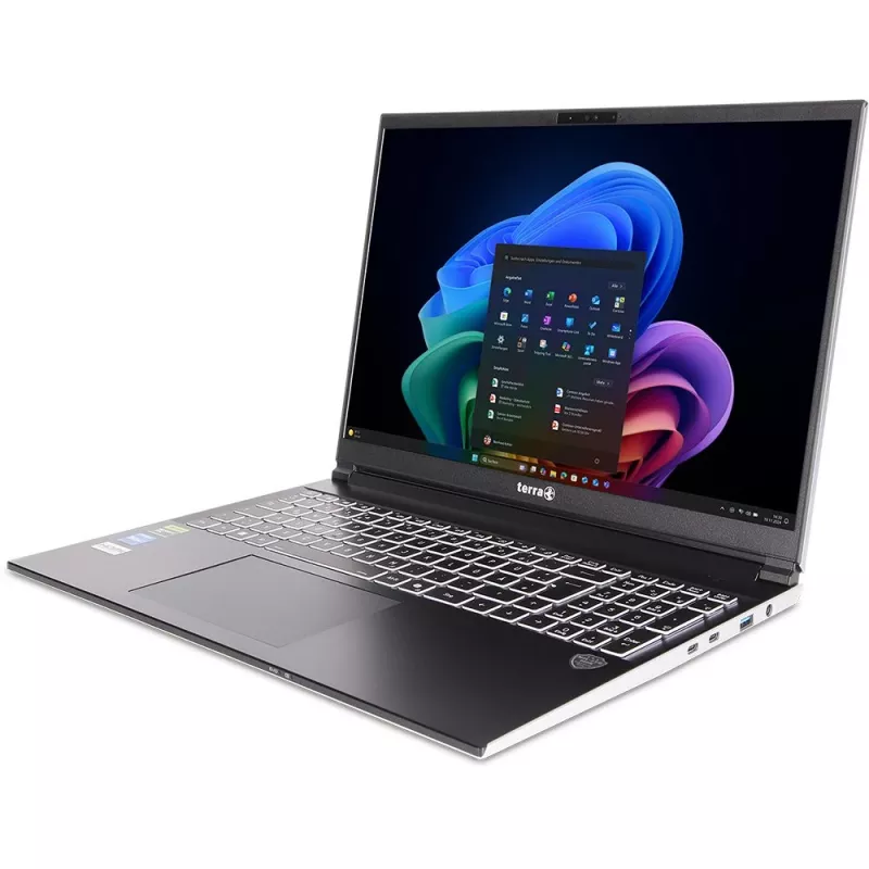 TERRA MOBILE GAMER ELITE 3A Copilot+ PC AMD Ryzen™ AI 7 350 Klēpjdators 40.6 cm (16 collu) WQXGA 32 GB DDR5-SDRAM 1 TB SSD NVIDIA GeForce RTX 5060 Wi-Fi 6E (802.11ax) Windows 11 Home German Silver