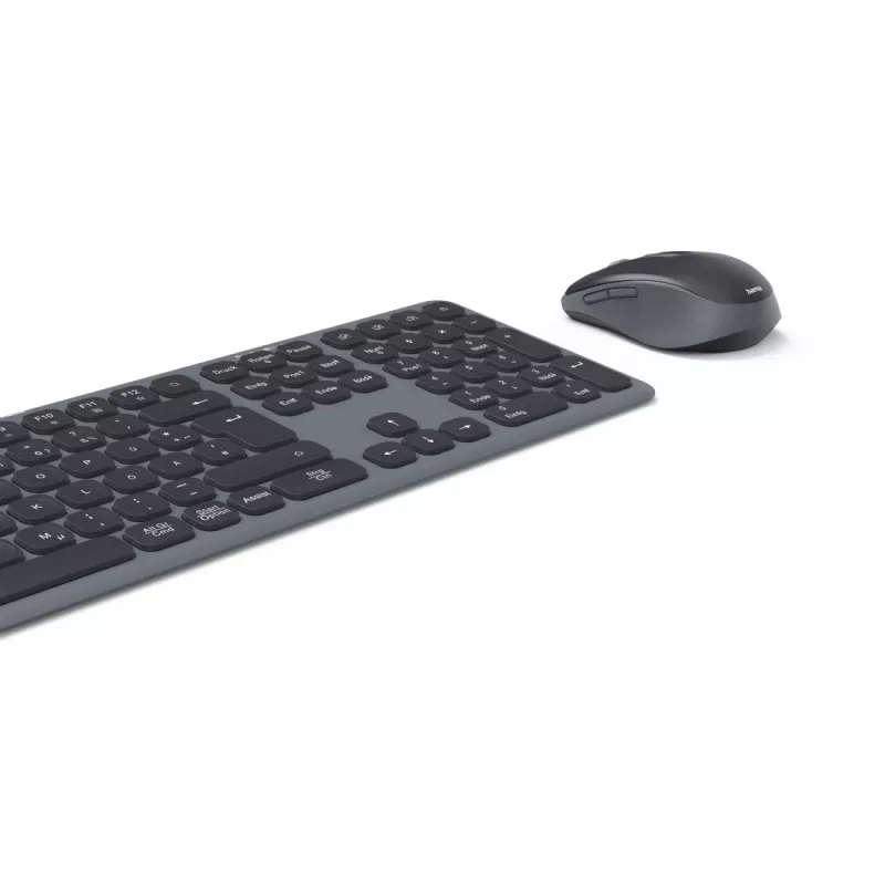 Hama WKM-550 bezvadu tastatūras un peles komplekts RF + Bluetooth, QWERTZ, melns