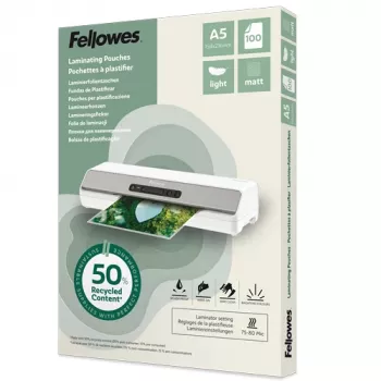 Fellowes 100143437 laminācijas kabatiņa, 100 gab., matēta, A5