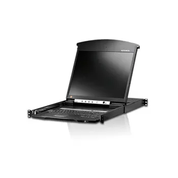 ATEN KL1516Ai KVM slēdzis ar LCD, 16 porti, rack montāža, melns