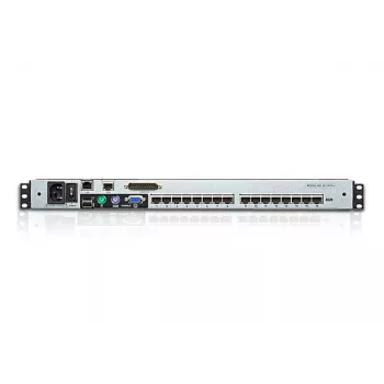 ATEN KL1516Ai KVM slēdzis ar LCD, 16 porti, rack montāža, melns