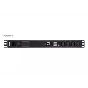 ATEN Basic Metered 1U PDU ar pārsprieguma aizsardzību, 18 C13 ligzdas, LCD displejs