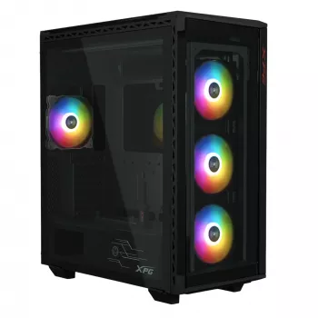 XPG BATTLECRUISER II ST Mid-Tower Melns, Midi Tornis, PC, Melns, ATX, EATX, micro ATX, Mini-ITX, Nerūsējošais tērauds, Gaming