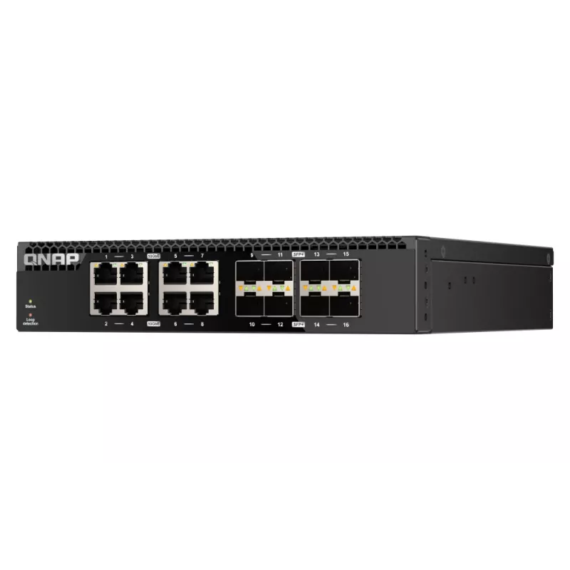 QNAP QSW-3216R-8S8T tīkla slēdzis Nepārvaldāms L2 10G Ethernet (100/1000/10000) Melns