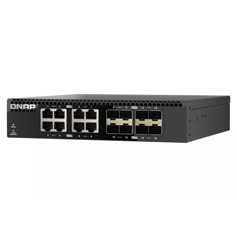 QNAP QSW-3216R-8S8T tīkla slēdzis Nepārvaldāms L2 10G Ethernet (100/1000/10000) Melns