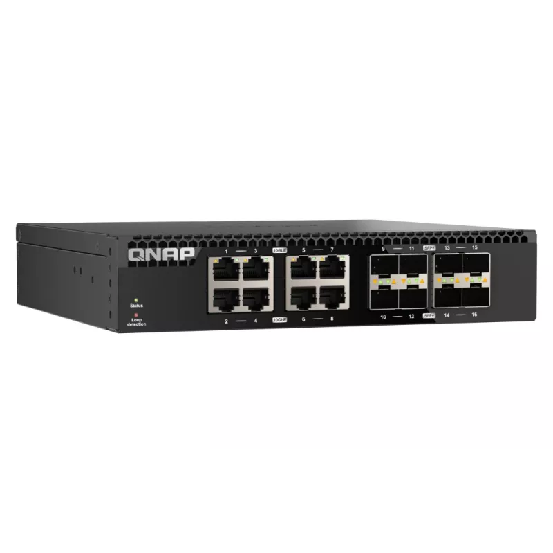 QNAP QSW-3216R-8S8T tīkla slēdzis Nepārvaldāms L2 10G Ethernet (100/1000/10000) Melns