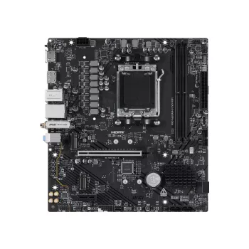Mātesplate MSI Pro A620AM-G EVO WIFI — AMD A620A mikroshēmojums, Socket AM5, micro ATX, DDR5, 2 atmiņas sloti, Wi‑Fi 6E, 2.5Gb Ethernet