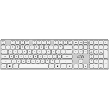 MSI FORGE K210 W COMBO WHITE bezvadu tastatūras un peles komplekts, US izkārtojums