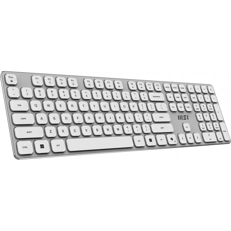 MSI FORGE K210 W COMBO WHITE bezvadu tastatūras un peles komplekts, US izkārtojums