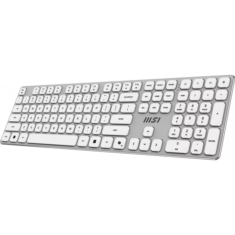 MSI FORGE K210 W COMBO WHITE bezvadu tastatūras un peles komplekts, US izkārtojums