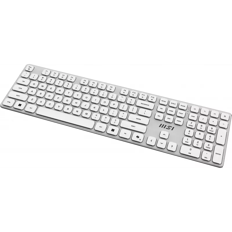 MSI FORGE K210 W COMBO WHITE bezvadu tastatūras un peles komplekts, US izkārtojums