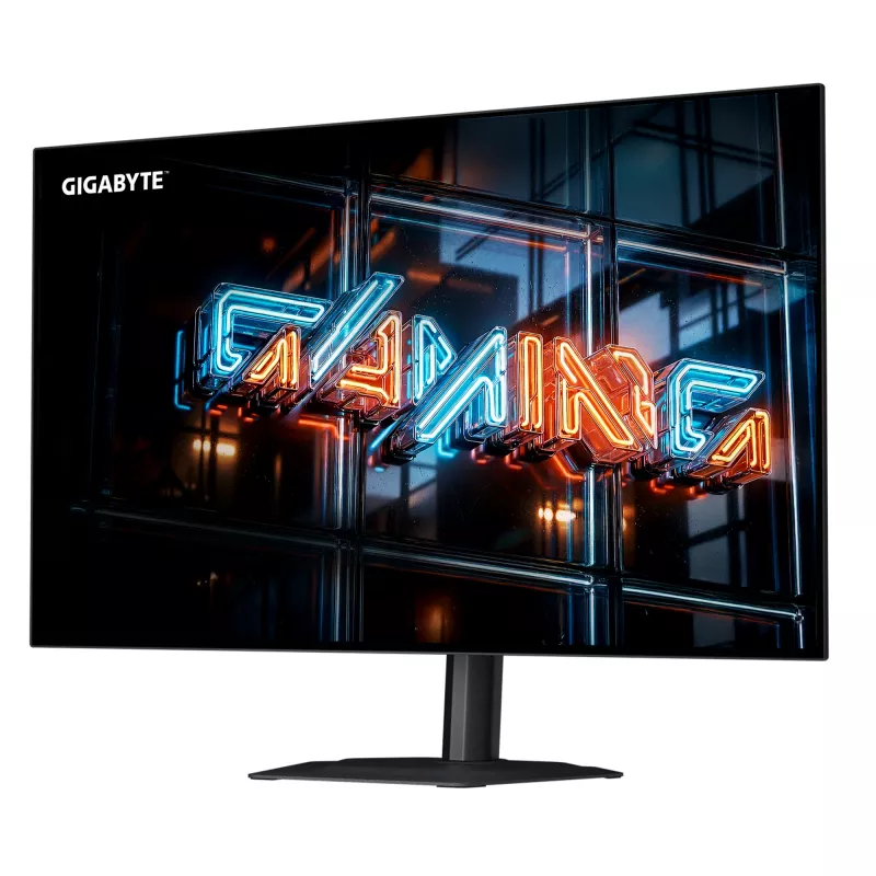 27 collu GIGABYTE MO27Q28GR WOLED QHD spēļu monitors — 2560×1440, 280Hz, 0.03ms, 335 cd/m², HDMI 2.1, DisplayPort 1.4
