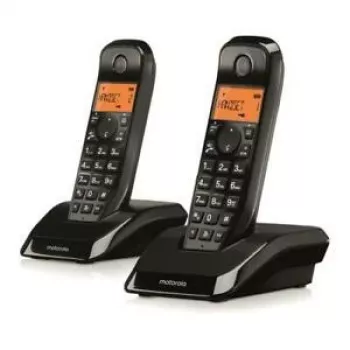 Motorola S12 Duo DECT telefons ar Caller ID melns