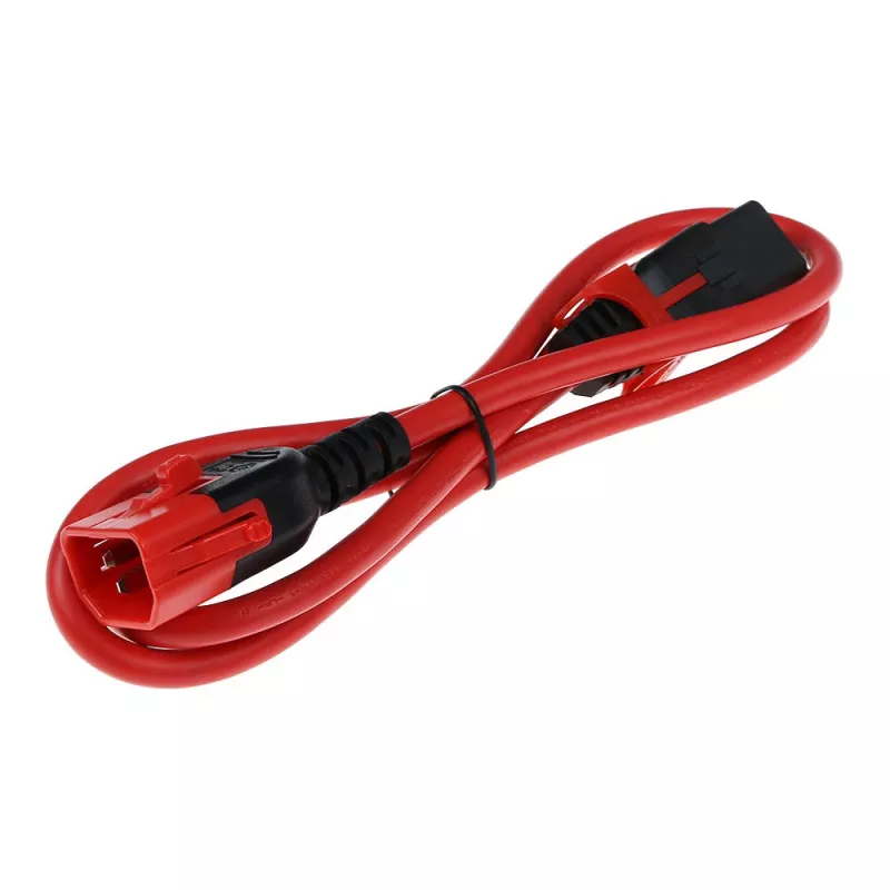 ACT PC3613 Dual Lock strāvas kabelis C13 IEC Lock+ - C14 IEC Lock, sarkans, 0.50 m