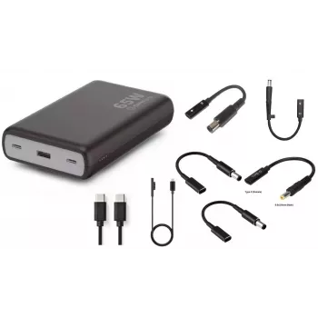 CoreParts MBX-PB007 65W ārējais akumulators 20000mAh Melns
