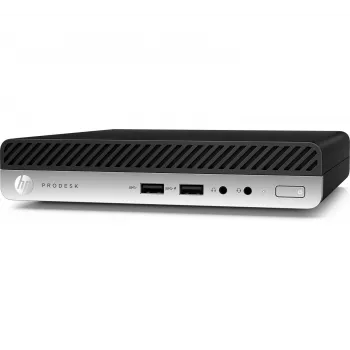 T1A HP ProDesk 400 G4 Atjaunots Intel® Core™ i5 i5-8400T 8 GB DDR4-SDRAM 256 GB SSD Windows 10 Pro Mini PC Melns, Sudrabs