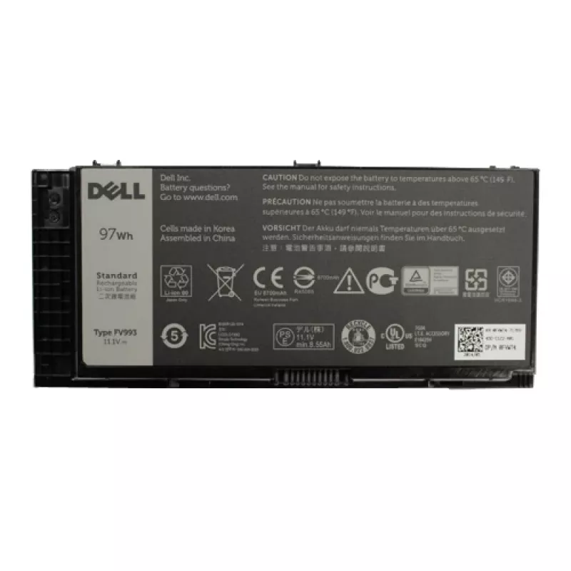 DELL FV993 9-šūnu litija-jona akumulators (97 Wh, melns) - rezerves daļa klēpjdatoram