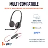 HP Poly Blackwire 3225 Stereo USB-C Austiņas + 3.5mm Ligzda + USB-C/A Adapter (Bez iepakojuma)