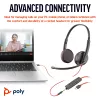 HP Poly Blackwire 3225 Stereo USB-C Austiņas + 3.5mm Ligzda + USB-C/A Adapter (Bez iepakojuma)