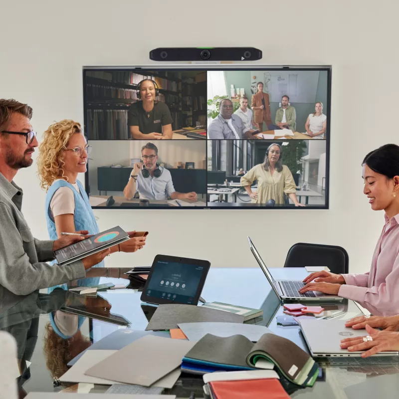 HP Poly Studio X52 All-in-One Video Bar — grupas videokonferenču sistēma, 4K Ultra HD, 30 fps, 95°, 5x, Android