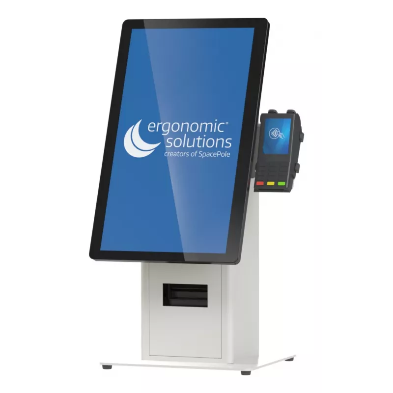 Kiosk komplekts Ergonomic Solutions SpacePole Mini Kiosk Countertop Melns Metāls