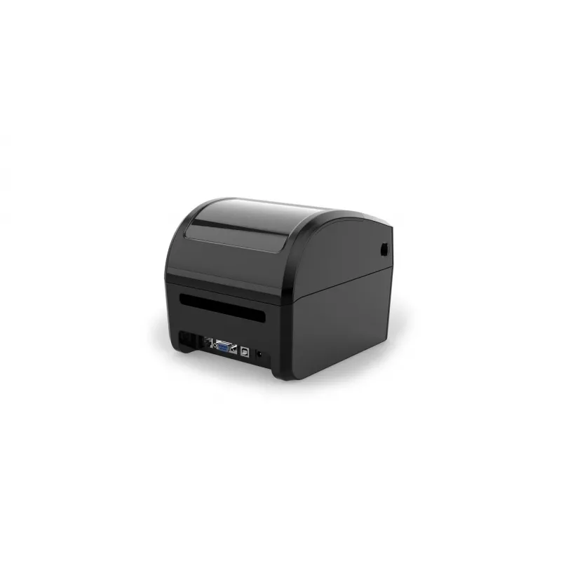 Etiķešu printeris Capture CA-RP420 — tiešā termoprintera 203 dpi darbvirsmas modelis ar USB, seriālo un Ethernet portiem (melns)