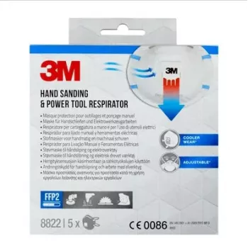 3M 8822PRO5 atkārtoti lietojams respirators FFP2 puse maskas elpceļu aizsardzības respirators
