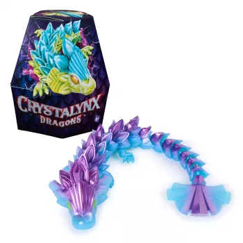 CrystaLynx Dragons 9 collu kolekcionējama artikulēta pūķa figūriņa bērniem un pieaugušajiem, Blind Box, fidget rotaļlieta mājām un birojam (stili var atšķirties)