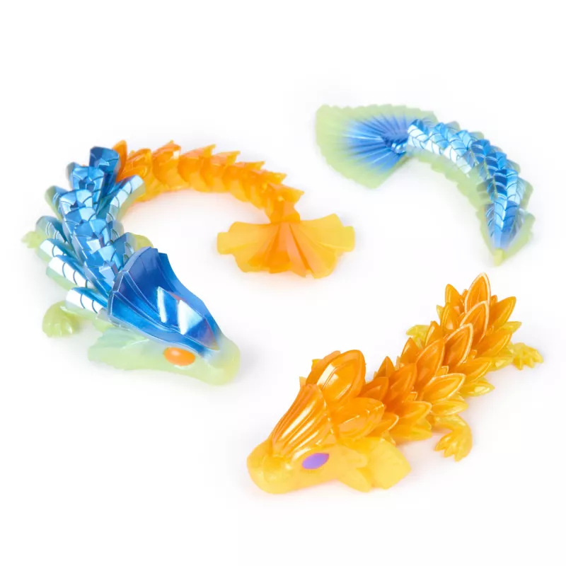 CrystaLynx Dragons 9 collu kolekcionējama artikulēta pūķa figūriņa bērniem un pieaugušajiem, Blind Box, fidget rotaļlieta mājām un birojam (stili var atšķirties)