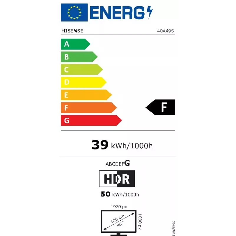 LED televizors Hisense 40A49S 40 collas (100 cm) HD Feature TV, melns