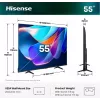 TV Hisense 55A6S 55 collas (139,7 cm) QLED 4K Ultra HD Smart TV ar DVB-T2/C/S2, Wi‑Fi, Direct‑LED — Melns
