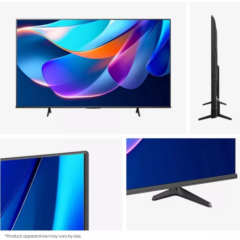 TV Hisense 55A6S 55 collas (139,7 cm) QLED 4K Ultra HD Smart TV ar DVB-T2/C/S2, Wi‑Fi, Direct‑LED — Melns