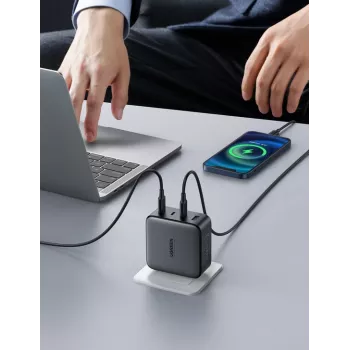 Lādētājs Ugreen Nexode 100W GaN USB-C USB-A Ātrā uzlāde 3 Porti