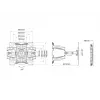 Sienas stiprinājums MULTIBRACKETS M VESA Flexarm Full Motion Dual 400x400 40–70 collu ekrāniem, 45 kg, melns