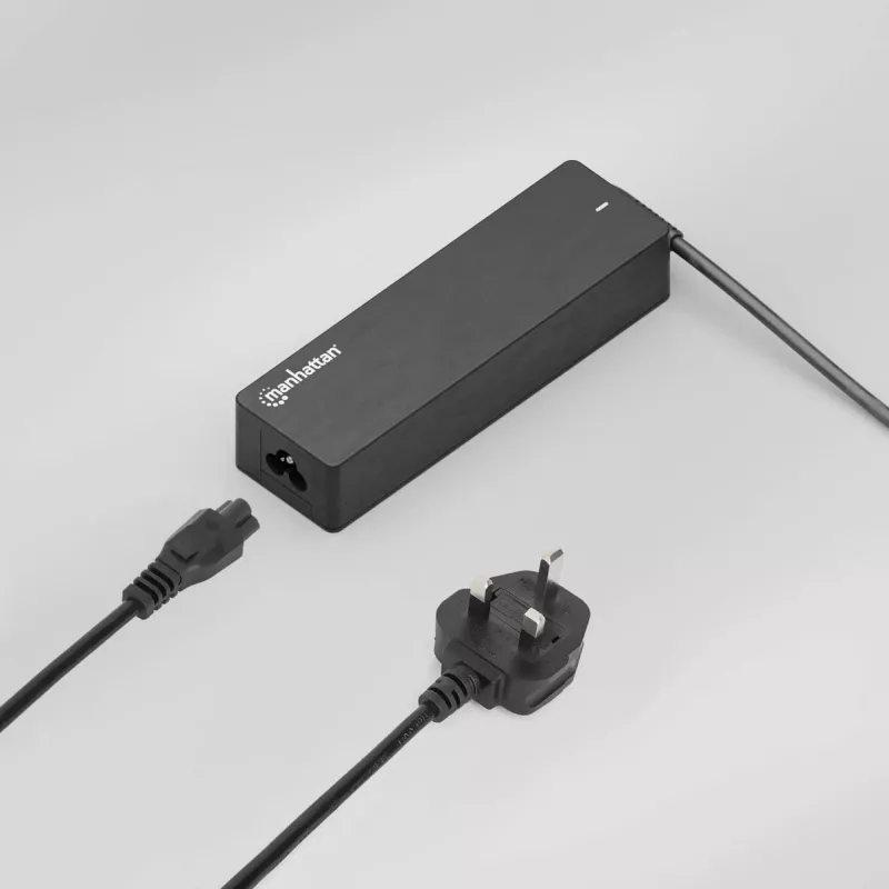 Manhattan Mains strāvas vads, UK 3-pin spraudnis uz C5 sievišķo (trīslapu), 1.8m, 16A, Mūža garantija