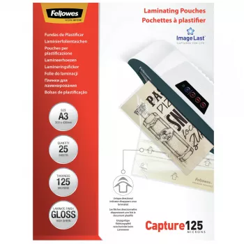 Fellowes ImageLast A3 laminēšanas plēve 125 mikroni, 25 gab., spīdīga, caurspīdīga