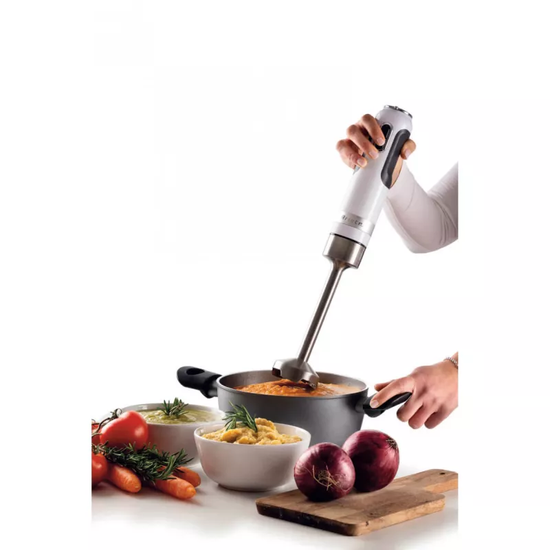 Ariete 602 Moderna rokas blenderis, 1000W, 10 ātrumi + turbo, Piederumi komplektā, Balts