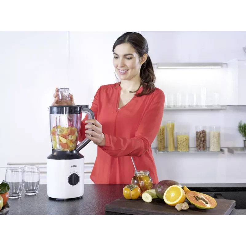 Braun PowerBlend 3 1.5 L Galda blenderis 800 W Melns, Balts