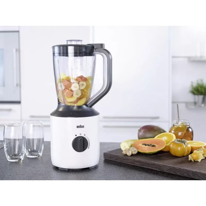Braun PowerBlend 3 1.5 L Galda blenderis 800 W Melns, Balts