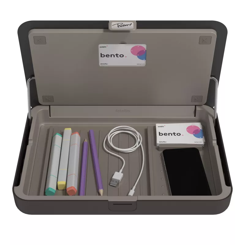 Dataflex Addit Bento® ergonomiskā darbarīku kaste 903, klēpjdatora statīvs, Melns, 38.1 cm (15 collas), 6 kg