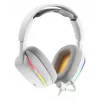 Glorious Gaming Glorious GHS Eternal RGB - Stereo RGB spēļu austiņas PC, PS5, PS4, Switch - pielāgoti leņķa draiveri, regulējams kristāldzidrs noņemams mikrofons, USB-C - izturīgas, visu dienu/nakti ērtas - Baltas