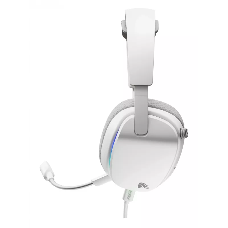 Glorious Gaming Glorious GHS Eternal RGB - Stereo RGB spēļu austiņas PC, PS5, PS4, Switch - pielāgoti leņķa draiveri, regulējams kristāldzidrs noņemams mikrofons, USB-C - izturīgas, visu dienu/nakti ērtas - Baltas