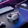 Glorious Gaming Glorious GHS Eternal RGB - Stereo RGB spēļu austiņas PC, PS5, PS4, Switch - pielāgoti leņķa draiveri, regulējams kristāldzidrs noņemams mikrofons, USB-C - izturīgas, visu dienu/nakti ērtas - Baltas