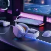 Glorious Gaming Glorious GHS Eternal RGB - Stereo RGB spēļu austiņas PC, PS5, PS4, Switch - pielāgoti leņķa draiveri, regulējams kristāldzidrs noņemams mikrofons, USB-C - izturīgas, visu dienu/nakti ērtas - Baltas