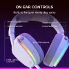 Glorious Gaming Glorious GHS Eternal RGB - Stereo RGB spēļu austiņas PC, PS5, PS4, Switch - pielāgoti leņķa draiveri, regulējams kristāldzidrs noņemams mikrofons, USB-C - izturīgas, visu dienu/nakti ērtas - Baltas